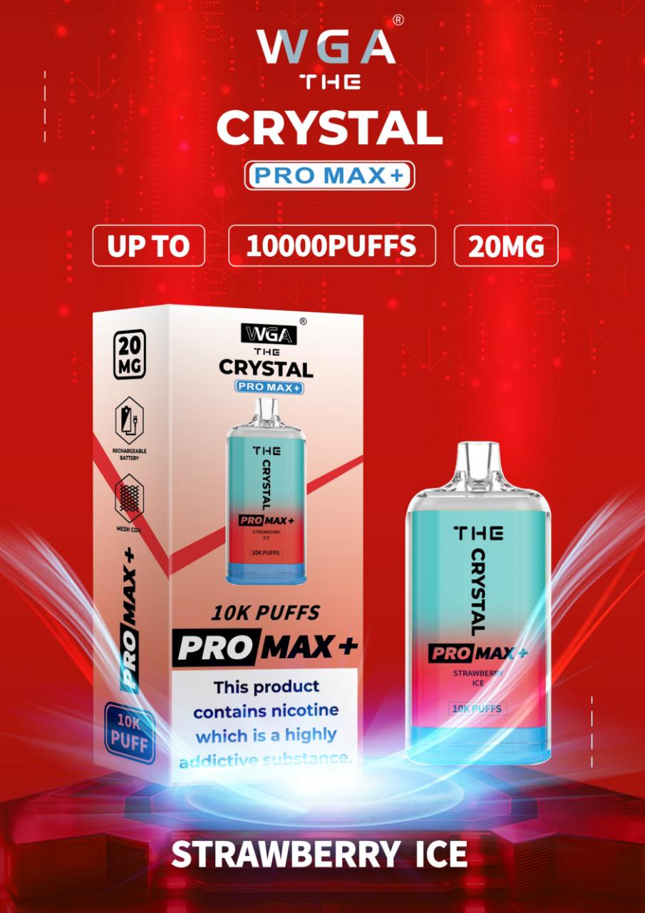 The Crystal Pro Max + 10000 Disposable Vape (Caja de 10)