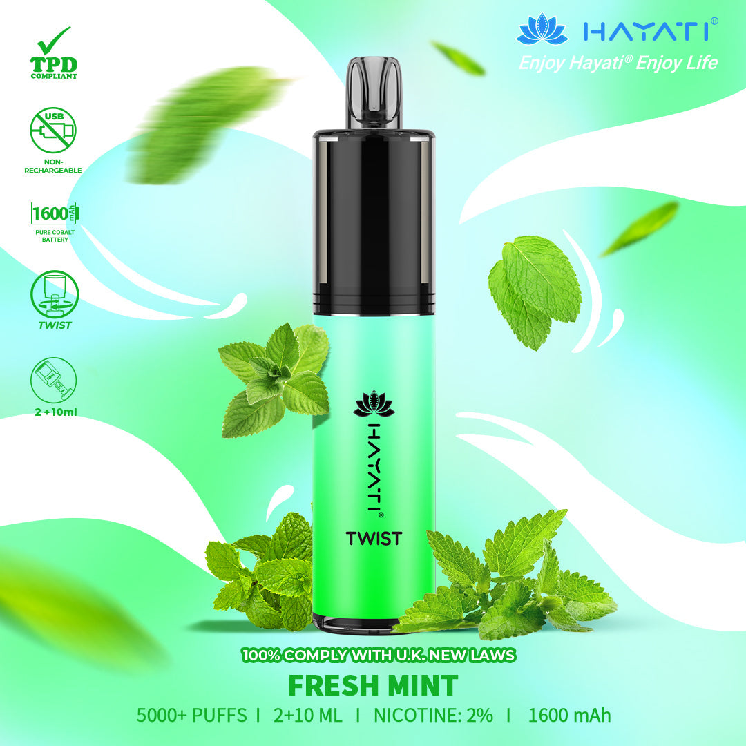 Hayati Twist 5000 Puffs Disposable Vape Pod Kit (Box of 10)