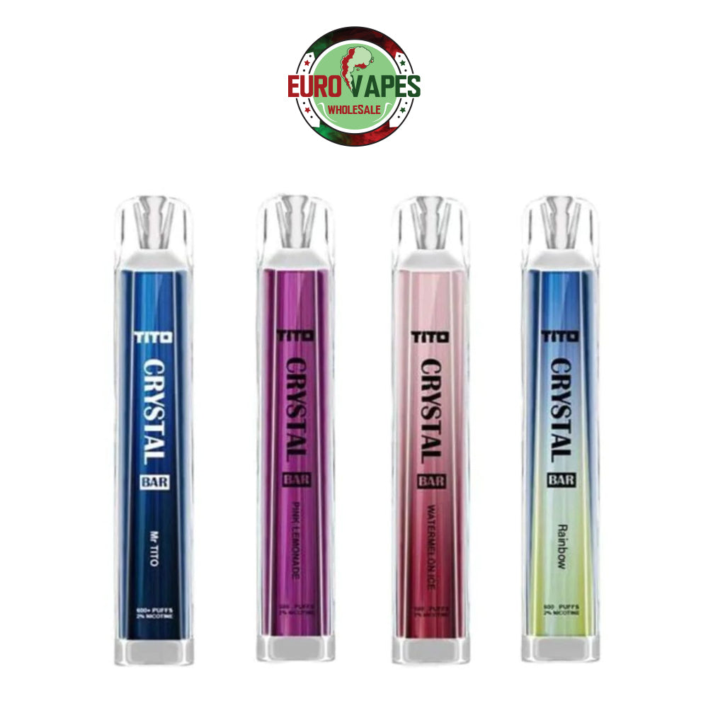 Tito Crystal Bar Vape Pen 600 Puffs Disposable Vape (Pack of 10)