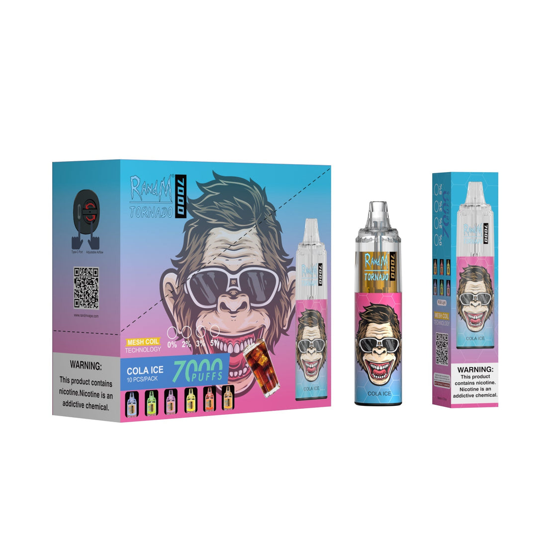 RAndM Tornado 7000 Puffs Disposable Vape (Caja de 10)