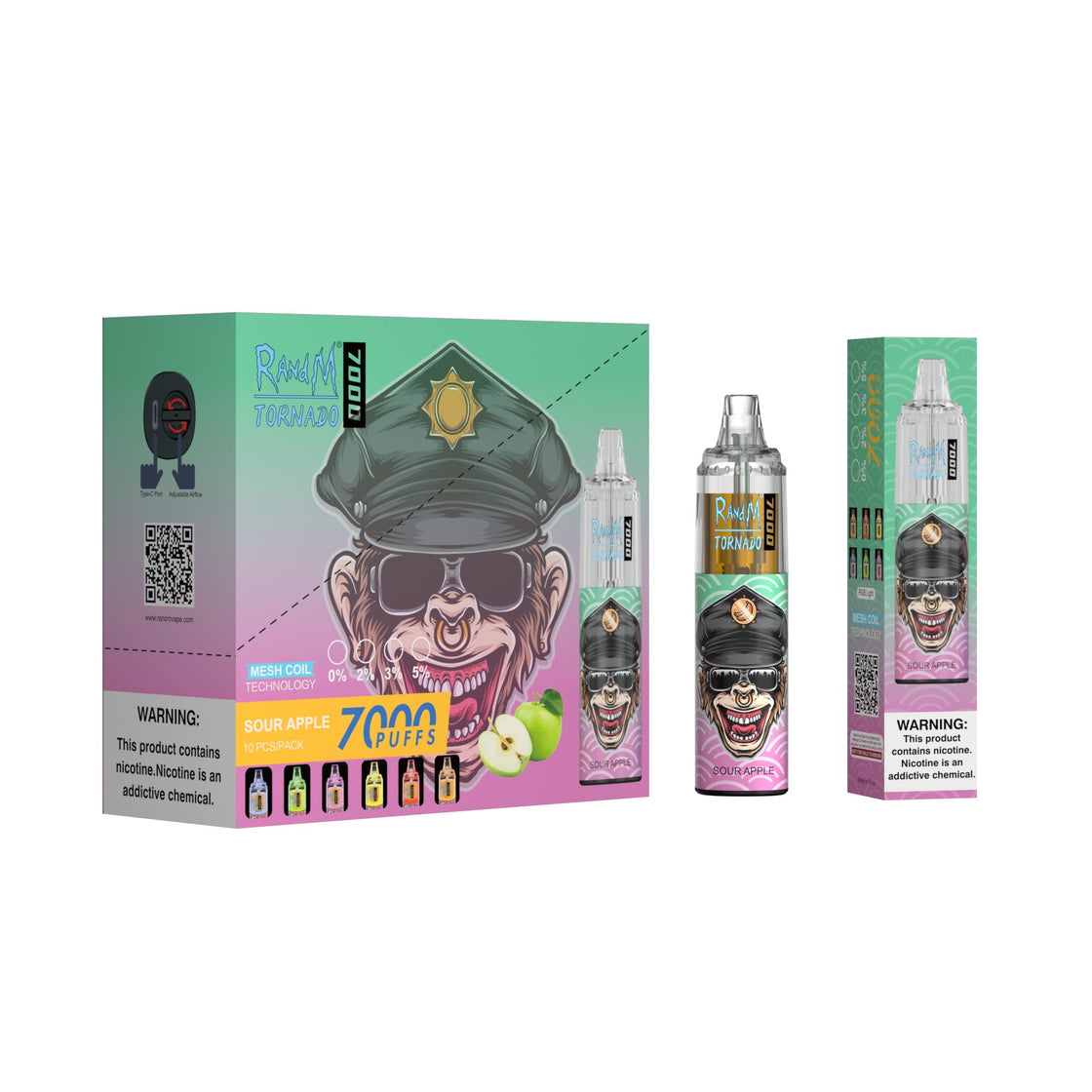 RAndM Tornado 7000 Puffs Disposable Vape (Caja de 10)