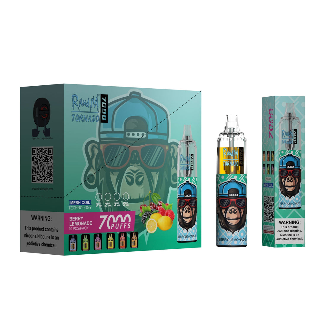 RAndM Tornado 7000 Puffs Disposable Vape (Caja de 10)