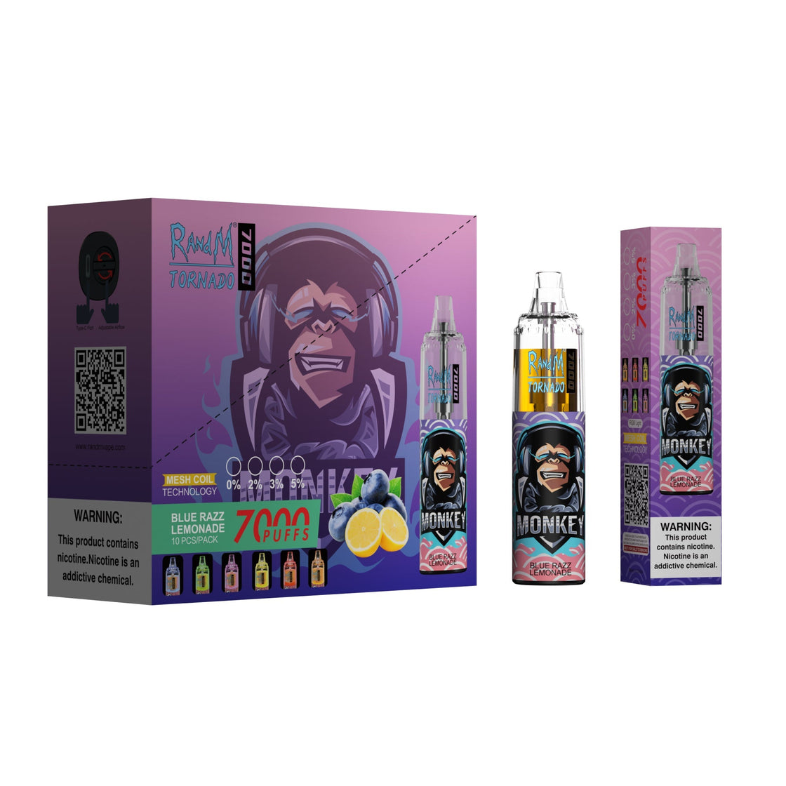 RAndM Tornado 7000 Puffs Disposable Vape (Caja de 10)