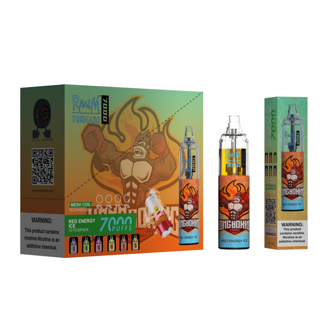 RAndM Tornado 7000 Puffs Disposable Vape (Caja de 10)