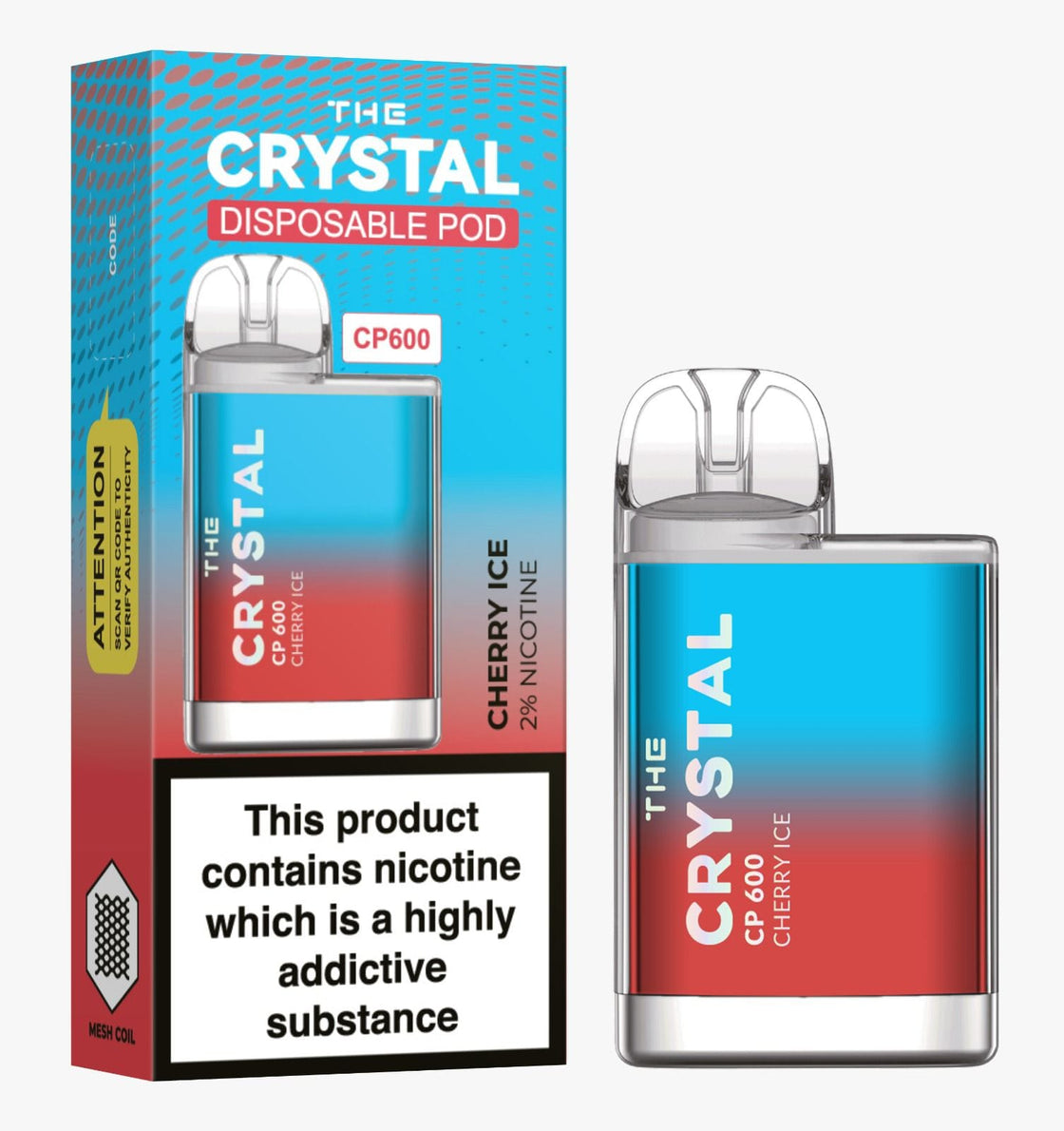 The Crystal CP600 Disposable Vape 600 Puff Bar Box Of 10