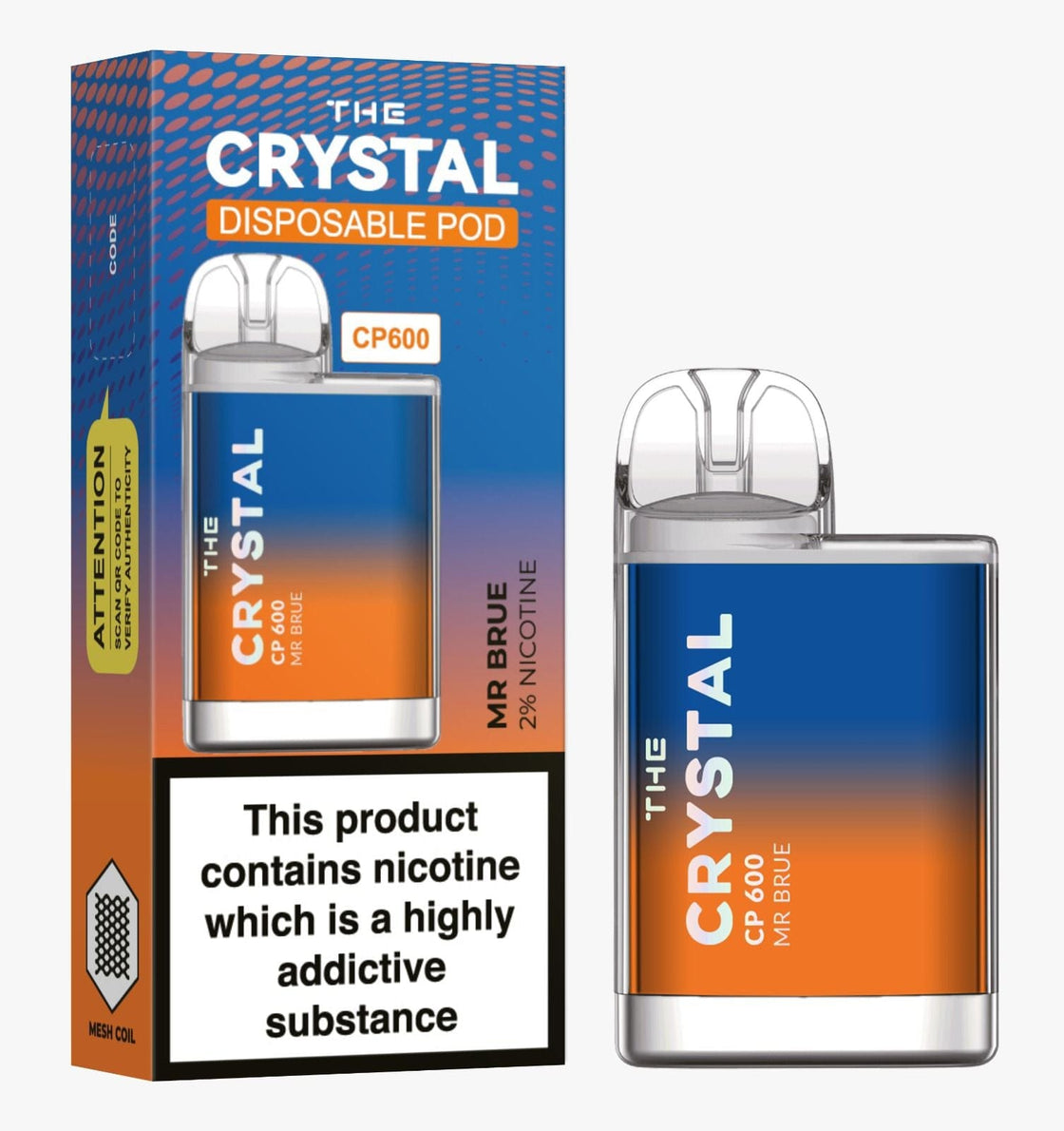 The Crystal CP600 Disposable Vape Puff Bar Box of 10 - #Simbavapes#